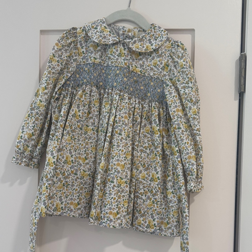 Little English Floral Long Sleeve Kids dress